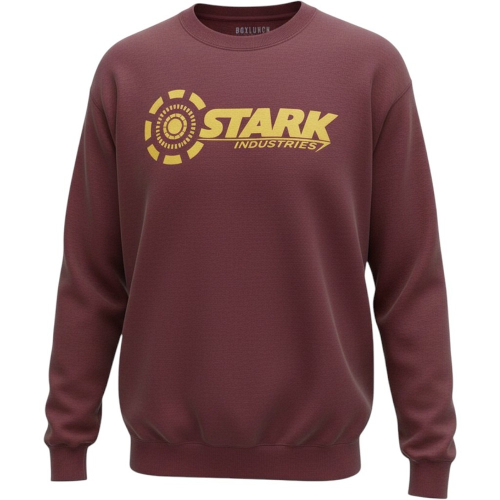 BoxLunch Marvel Stark Industries Maroon Crewneck Sweatshirt Men's XL Iron Man